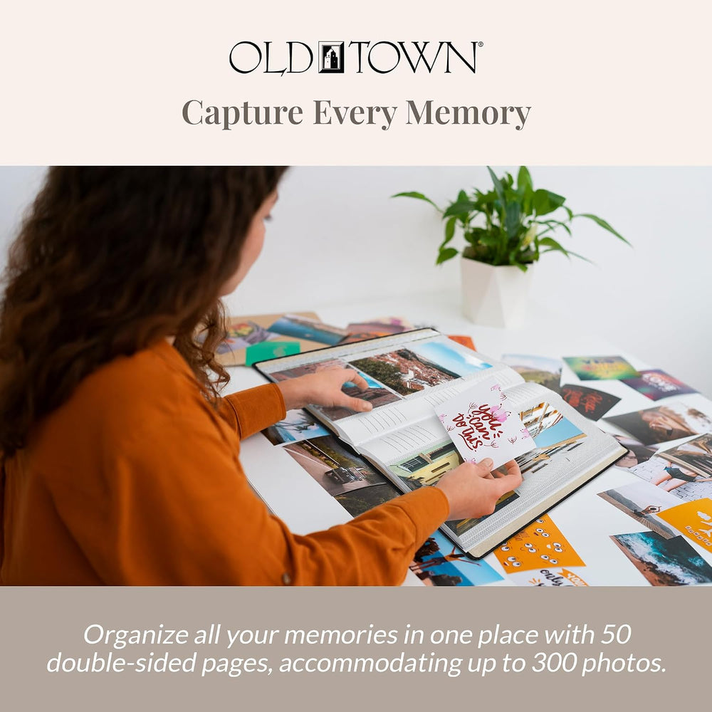 Old Town 2-Pack Bonded Leather Photo Albums, Photo Album 5x7 & 4x6 Slots,...