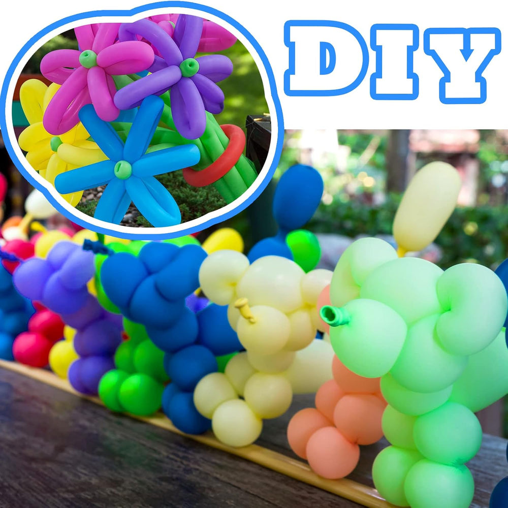 Sratte 1000Pcs 260Q Animal Twisting Long Balloon Multi‑color, Bright Colors