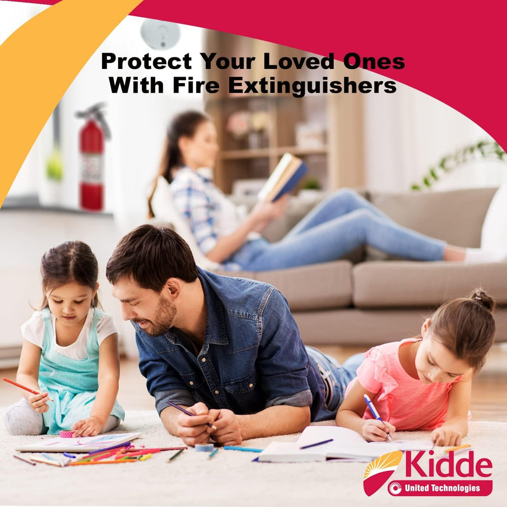 Kidde FA110 Multipurpose Fire Extinguishers 4 Pack - Red, (Rating 1-A:10-B:C)...