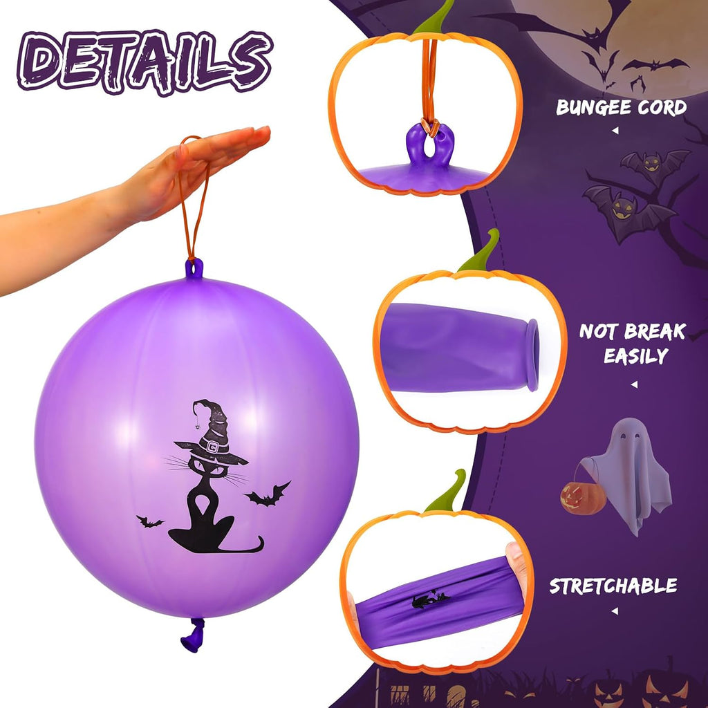 120 Pcs Halloween Punch Balloons Bulk 18 Inch Latex Halloween Prizes Bulk