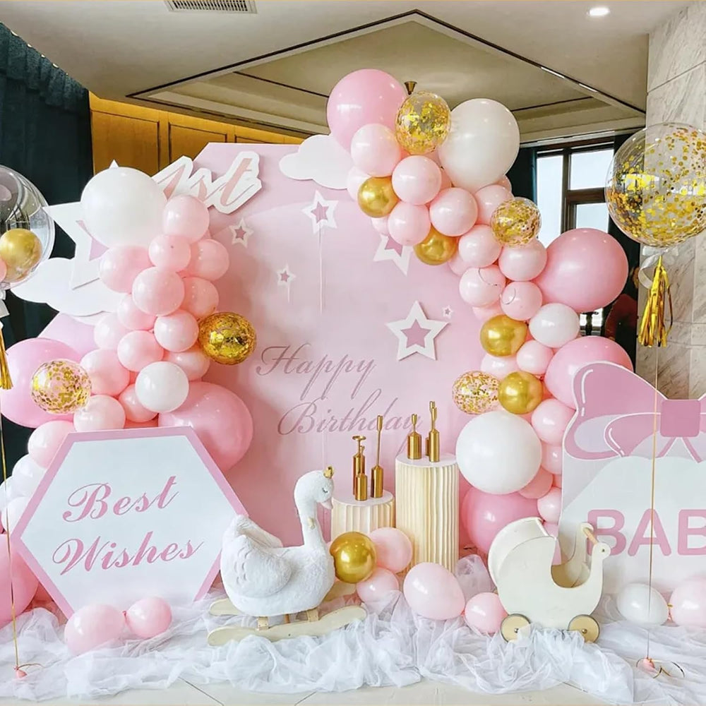 Bazen Balloon Arch Kits 8.2FT & 6FT Black Balloon Arch Stand With Base