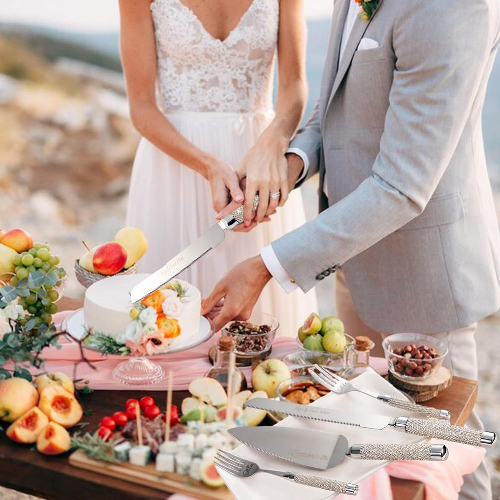 Wedding Cake Cutting Set, Cake Knife and Server Set