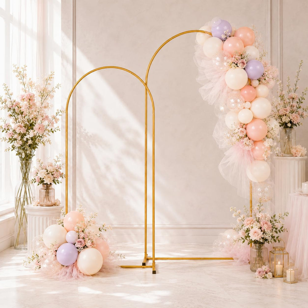 7.2 FT Metal Arch Backdrop Stand, Balloon Backdrop Arch Stand for Party