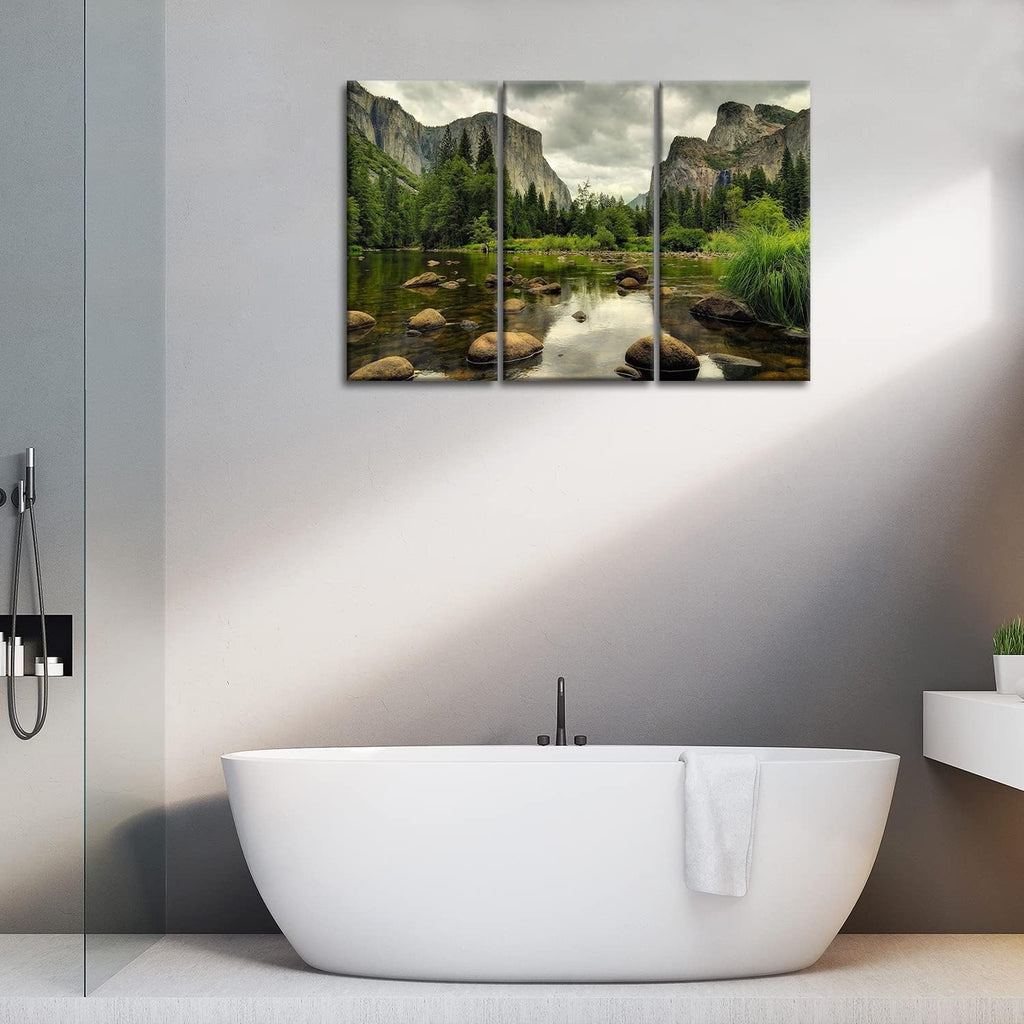 yosemite wall art nature national park canvas lake, package contents