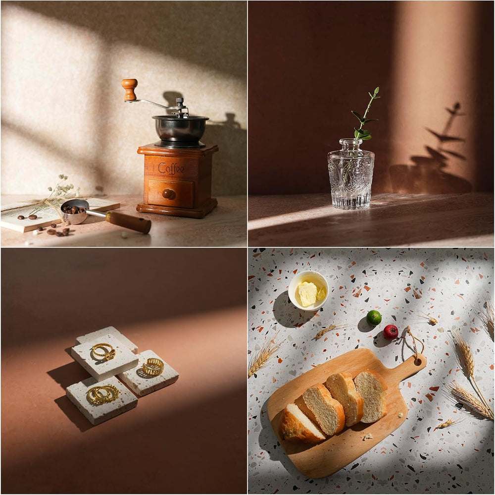 Photography Backdrops with Shadow Boards, 23x35in, 10 Pcs Background Paper