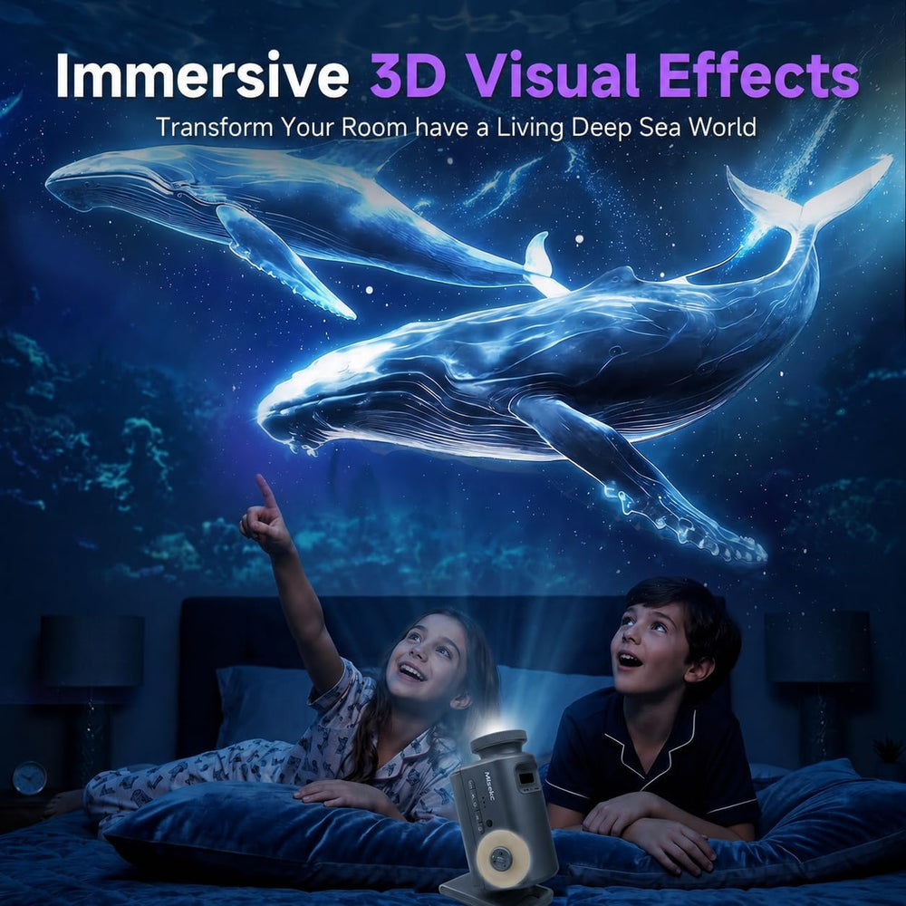 3D Galaxy Projector,HD Star Ocean Planetarium Night Light for Bedroom Decor