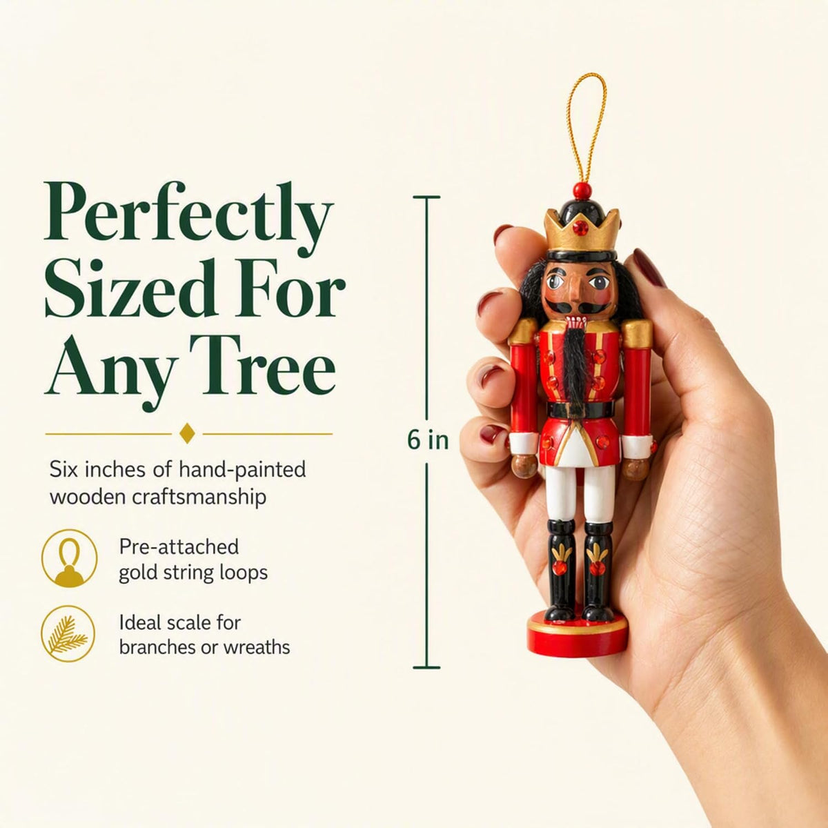 the bridge collection african american nutcracker ornaments, close-up detail