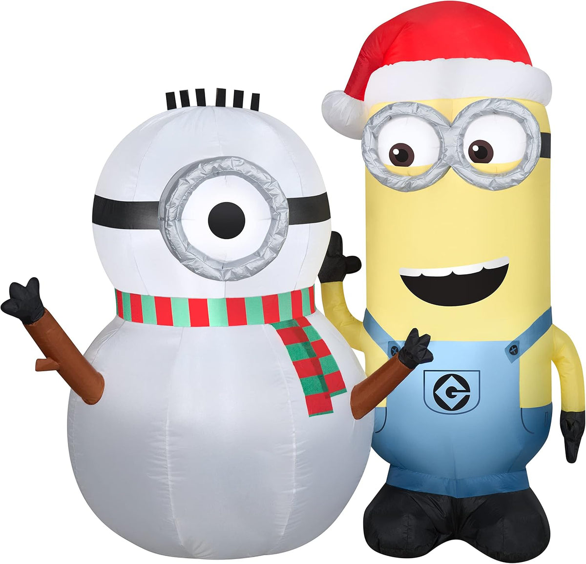 Gemmy 5 Ft Minions Kevin Building Snowman Christmas Inflatable, Lighted Airblown Indoor/Outdoor Yard Decoration