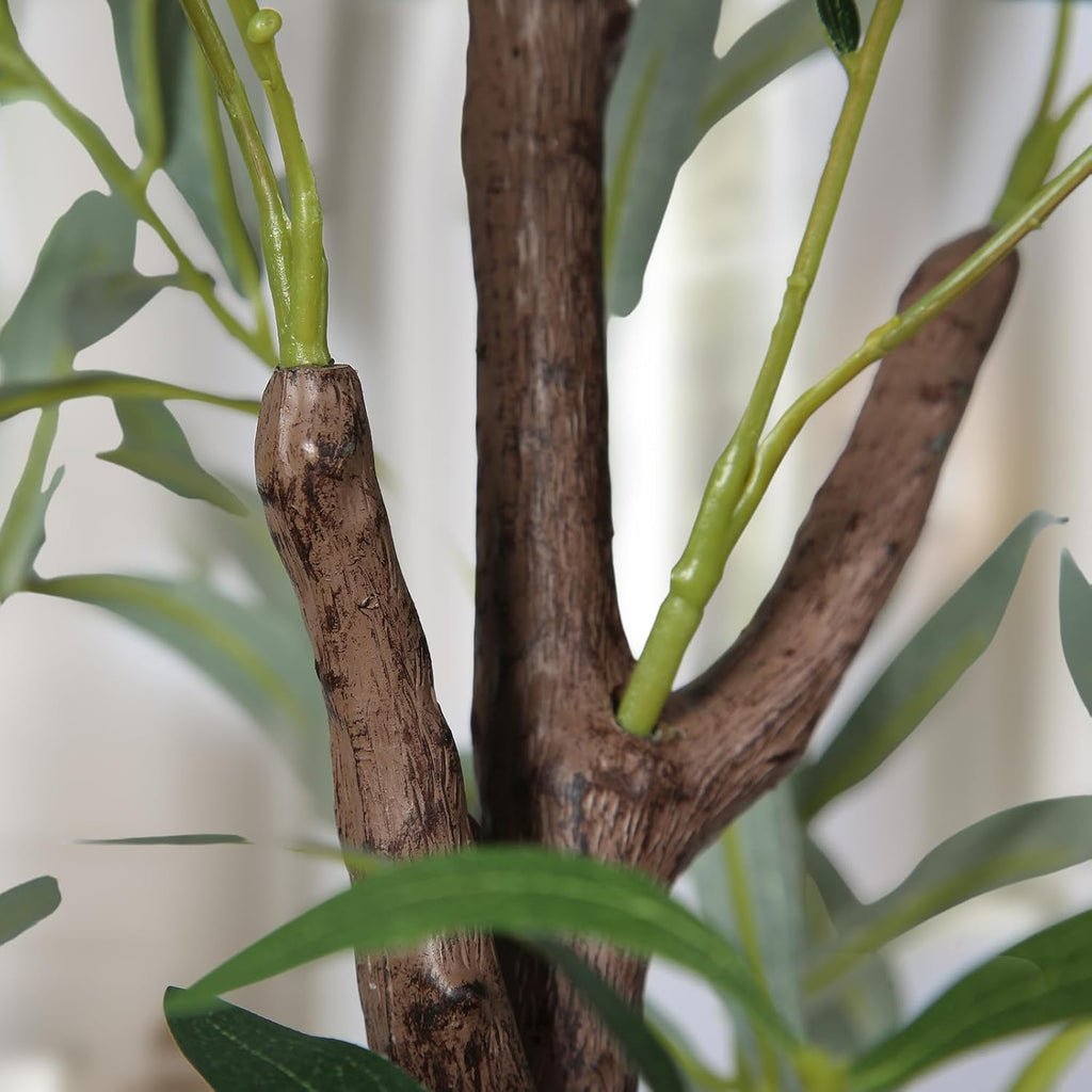 4ft artificial olive trees, 2 pack faux potted showing dimensions