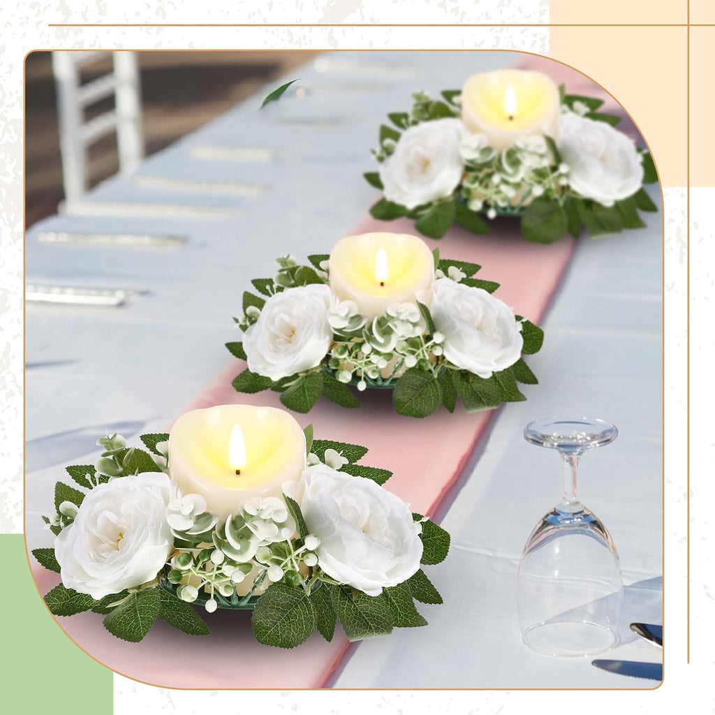 yunlly 16 set rose candle rings with led, package contents