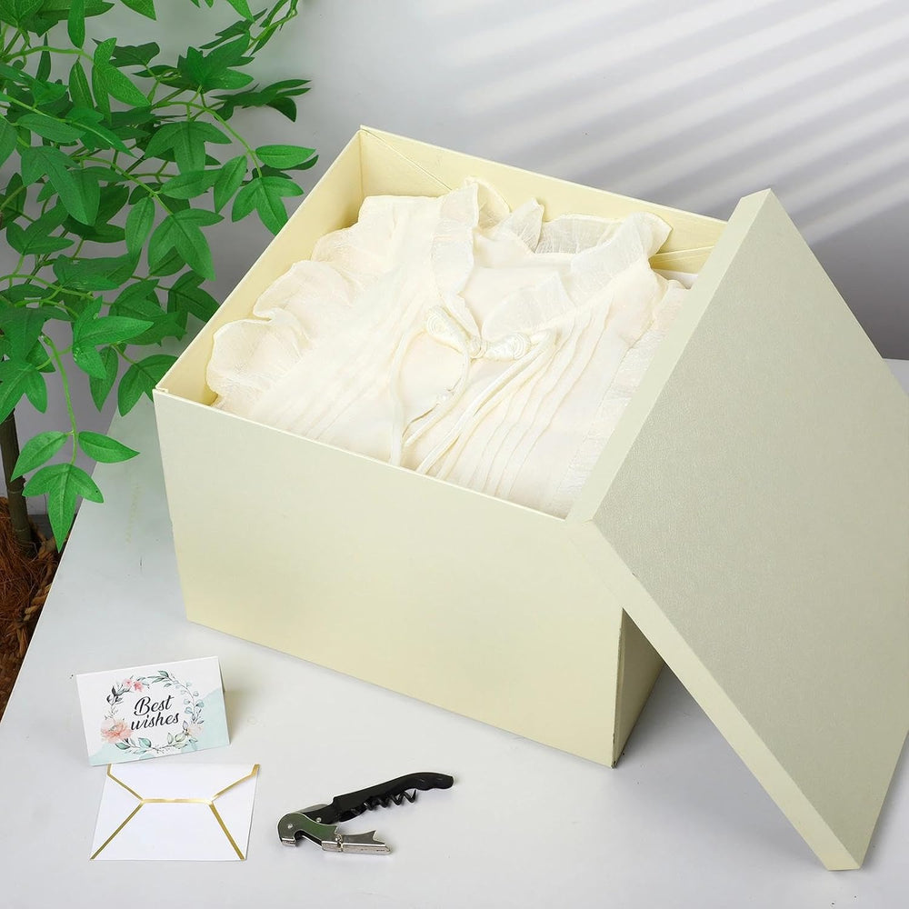 iloMAOZX Extra Large Gold Gift Boxes with Lids 13x12x9 Inch, 3 Pack