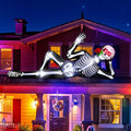10FT Halloween Inflatable Outdoor Decoration, Lying Giant Skeleton with LED