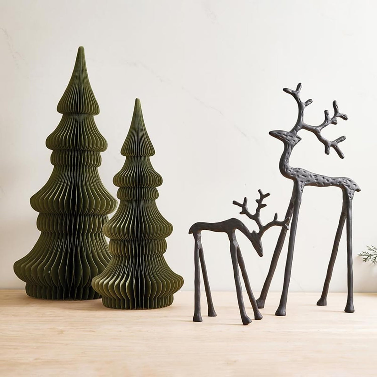 santa barbara design studio honeycomb paper christmas trees showing dimensions
