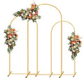 Metal Wedding Arch Backdrop Stand,3-Piece Gold Arch Backdrop Stand for Wedding Ceremony Bridal Party Birthday Party Balloon Arch Decoration(Gold)