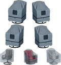Outdoor Swivel Lounge Chair Cover 4 Pack, Waterproof Heavy Duty, (29 W x 31 D x 38.5 H inches), Gray
