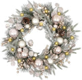 24 inch Christmas Wreath, Artifical Christmas Door Wreaths