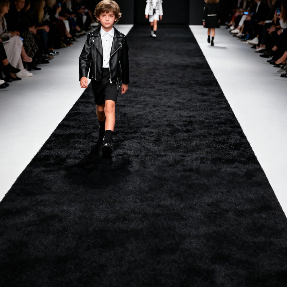 2.6x30ft Black Carpet Runner for Party&Prom 350GSM Felt Fabric