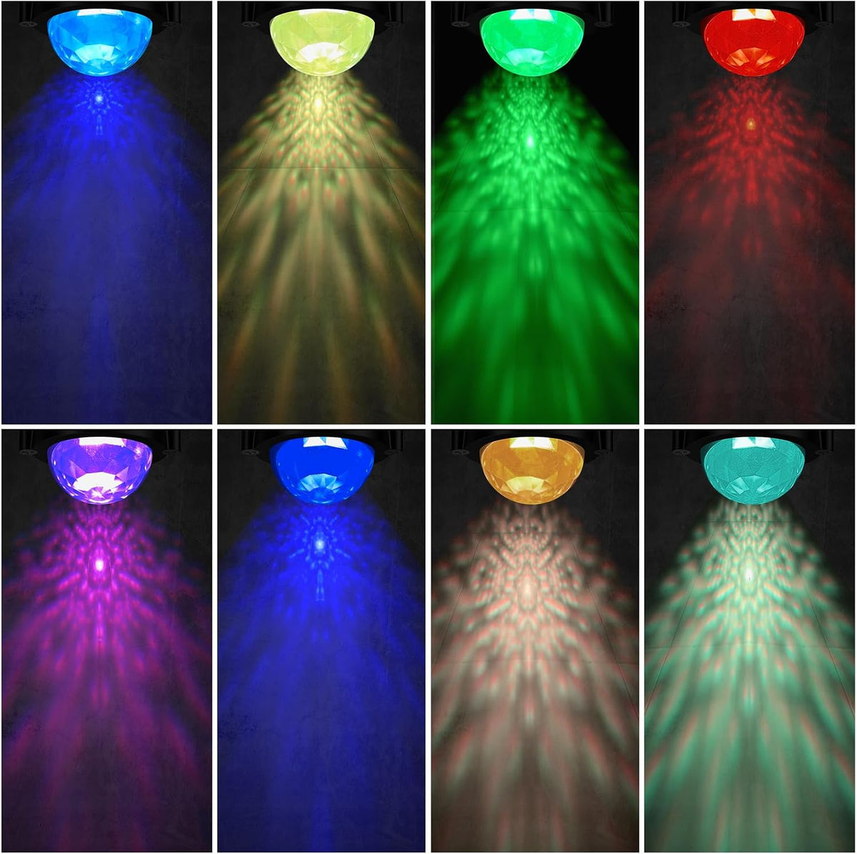 Halloween Christmas LED Spot Lights Outdoor Black Light Projector, 12W Color Changing Landscape Lighting Wired 120V IP65 Waterproof Outdoor Spotlight for Glow Party Garden Yard Indoor Decor(4Pack)