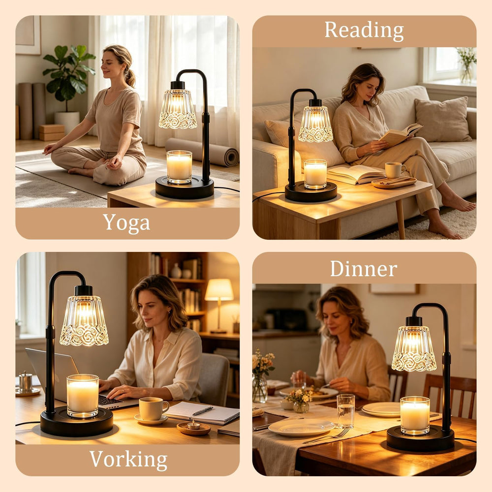 Candle Warmer Lamp with Timer,Dimmable Adjustable Height Candle heater