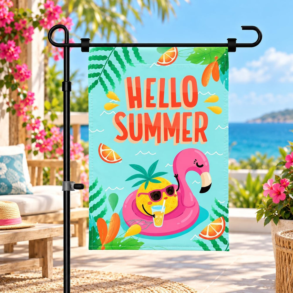 12 Double Sided Seasonal Garden Flags 12x18in Yard Flags with Stand