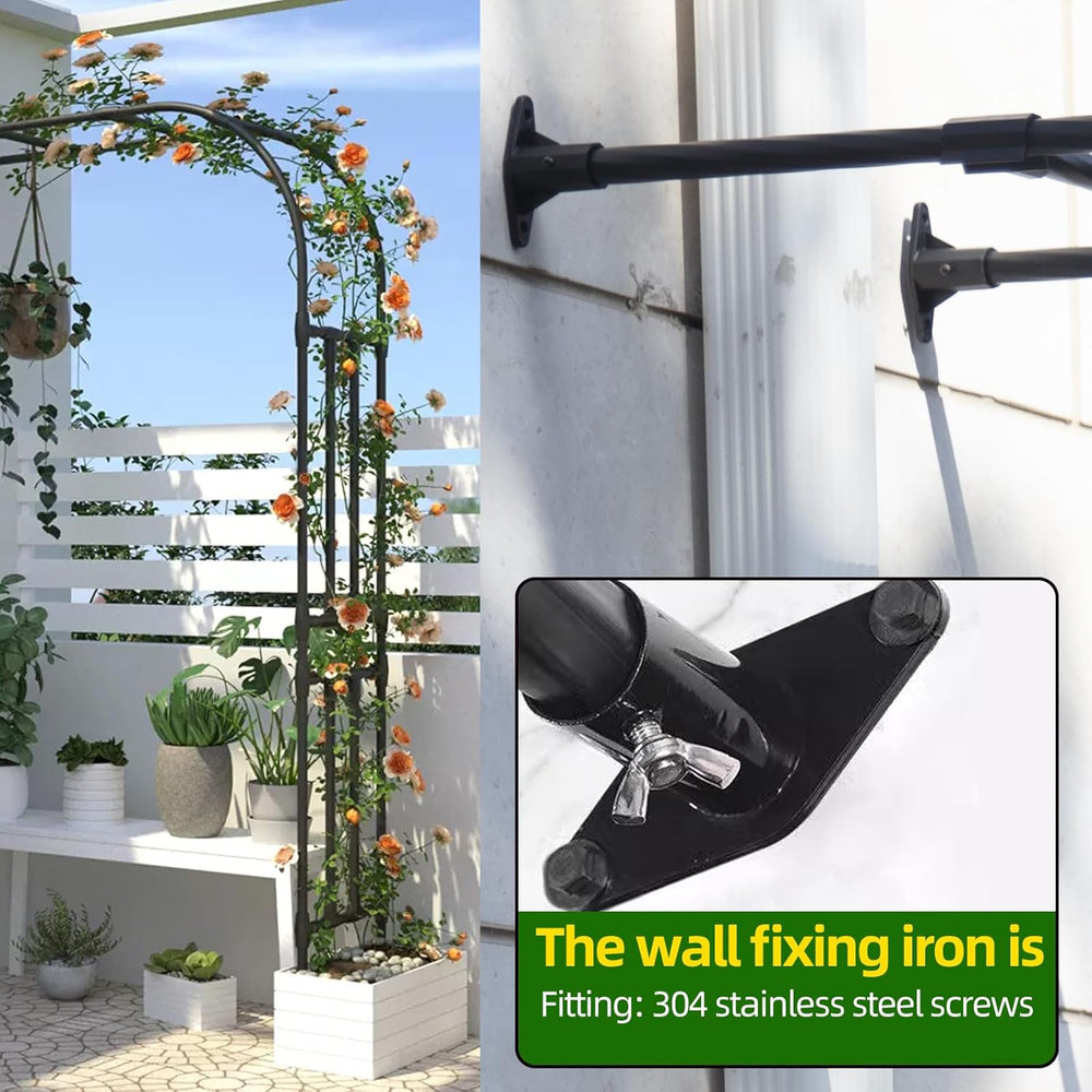 Half Arch Trellis - Garden Arch Trellis Size: 24in(L)*94.5in(H)