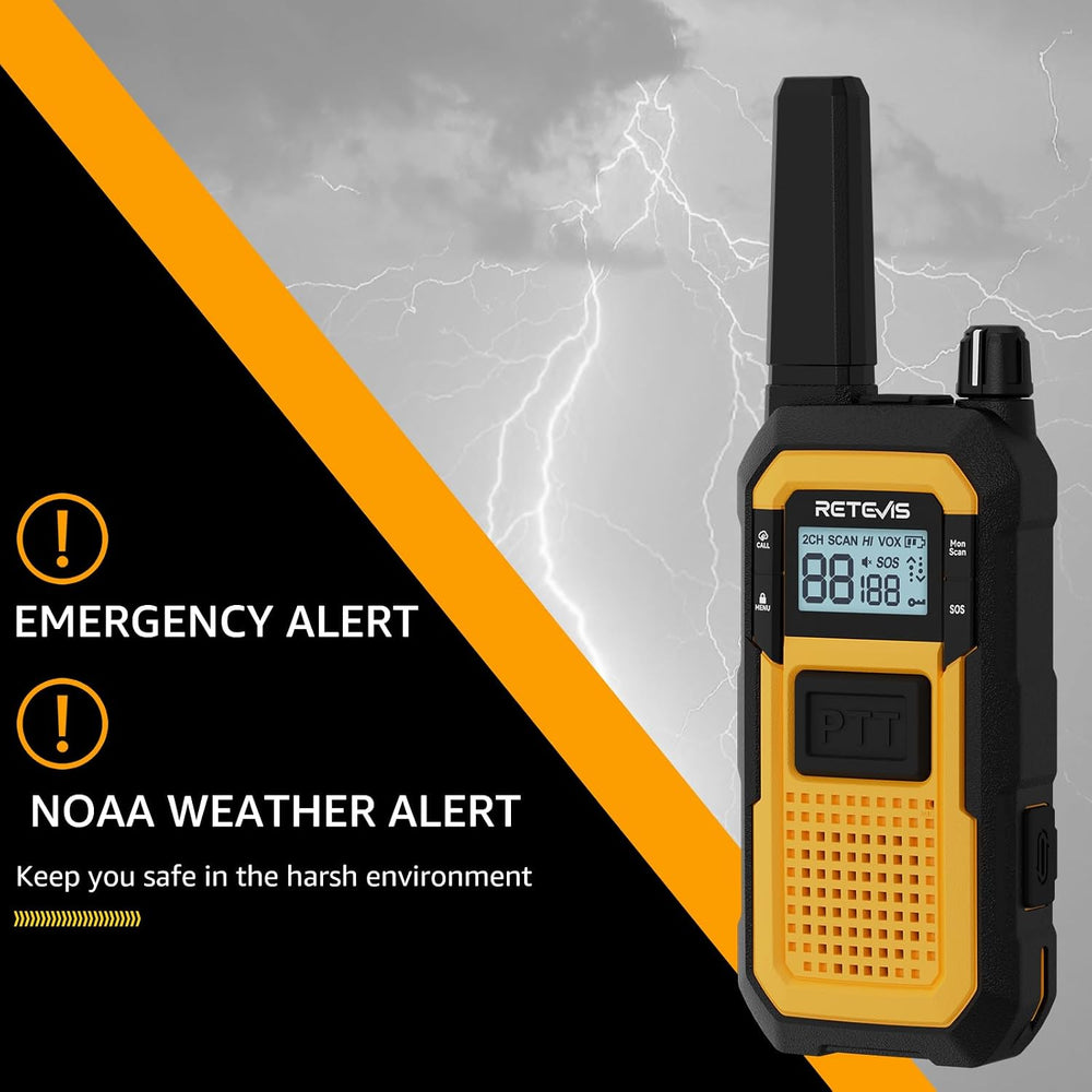 Retevis RB48 2 Way Radio Long Range, IP67 Waterproof Walkie Talkies Adults