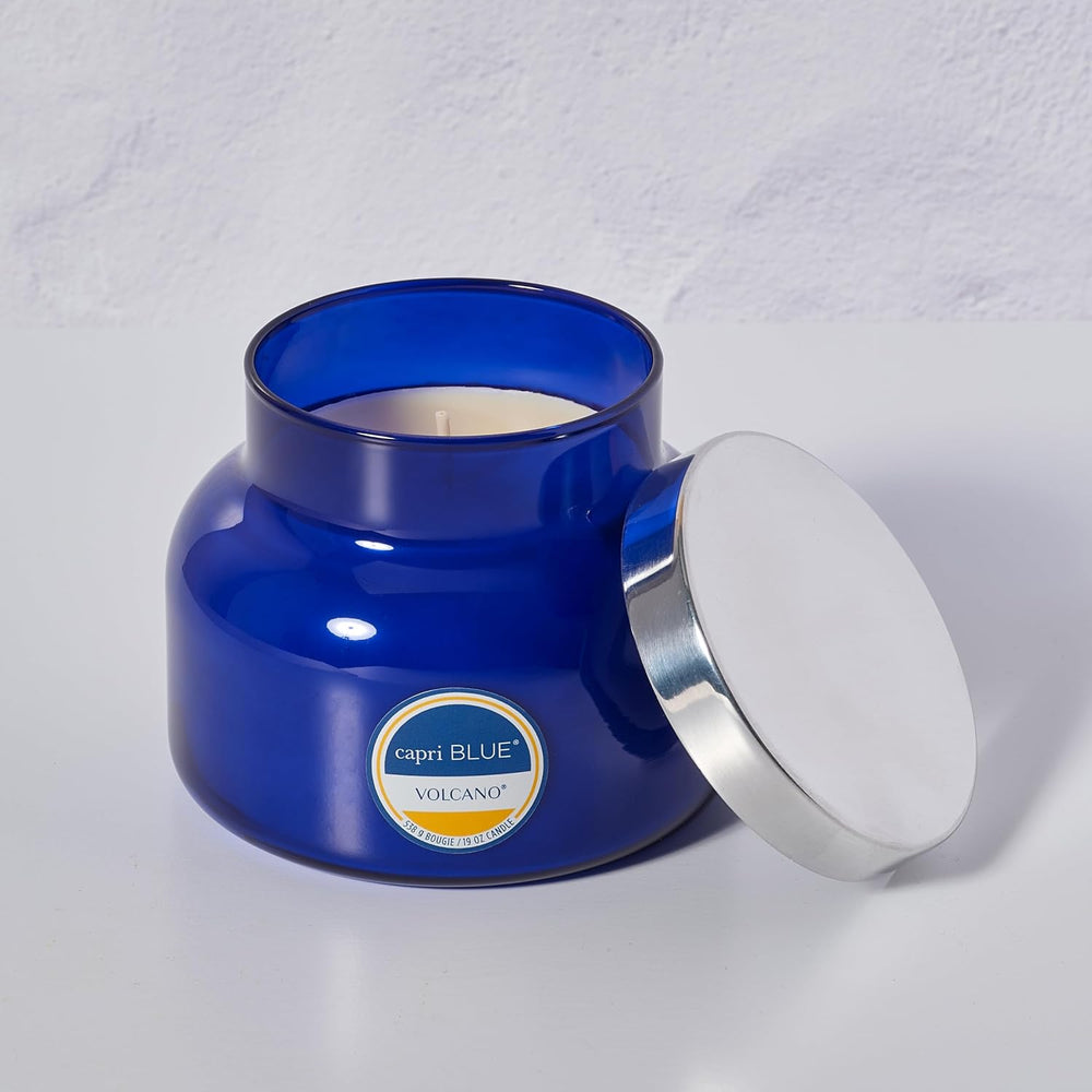 Capri Blue Volcano Scented Candle | Glass Jar | Blue, 19 oz