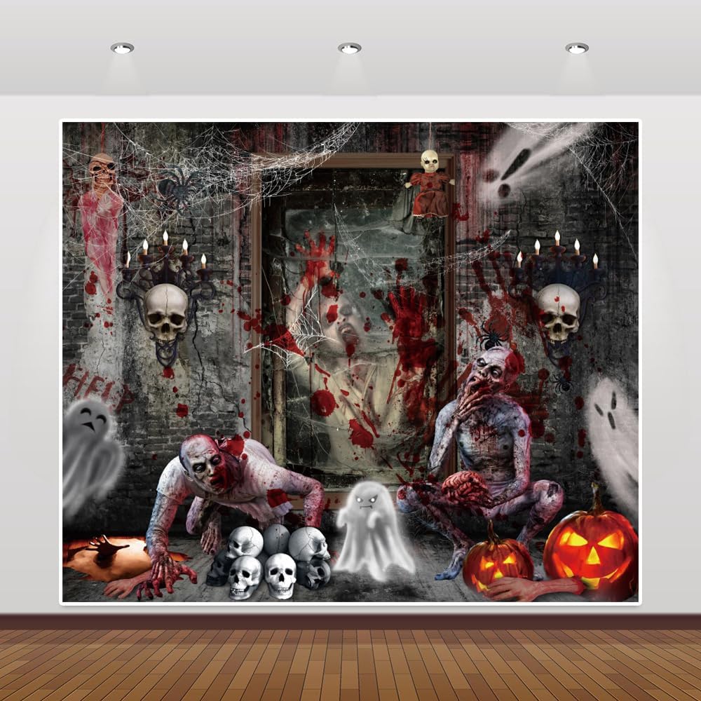 Halloween Backdrop for Photography 10x8ft Horror Party Decorations
