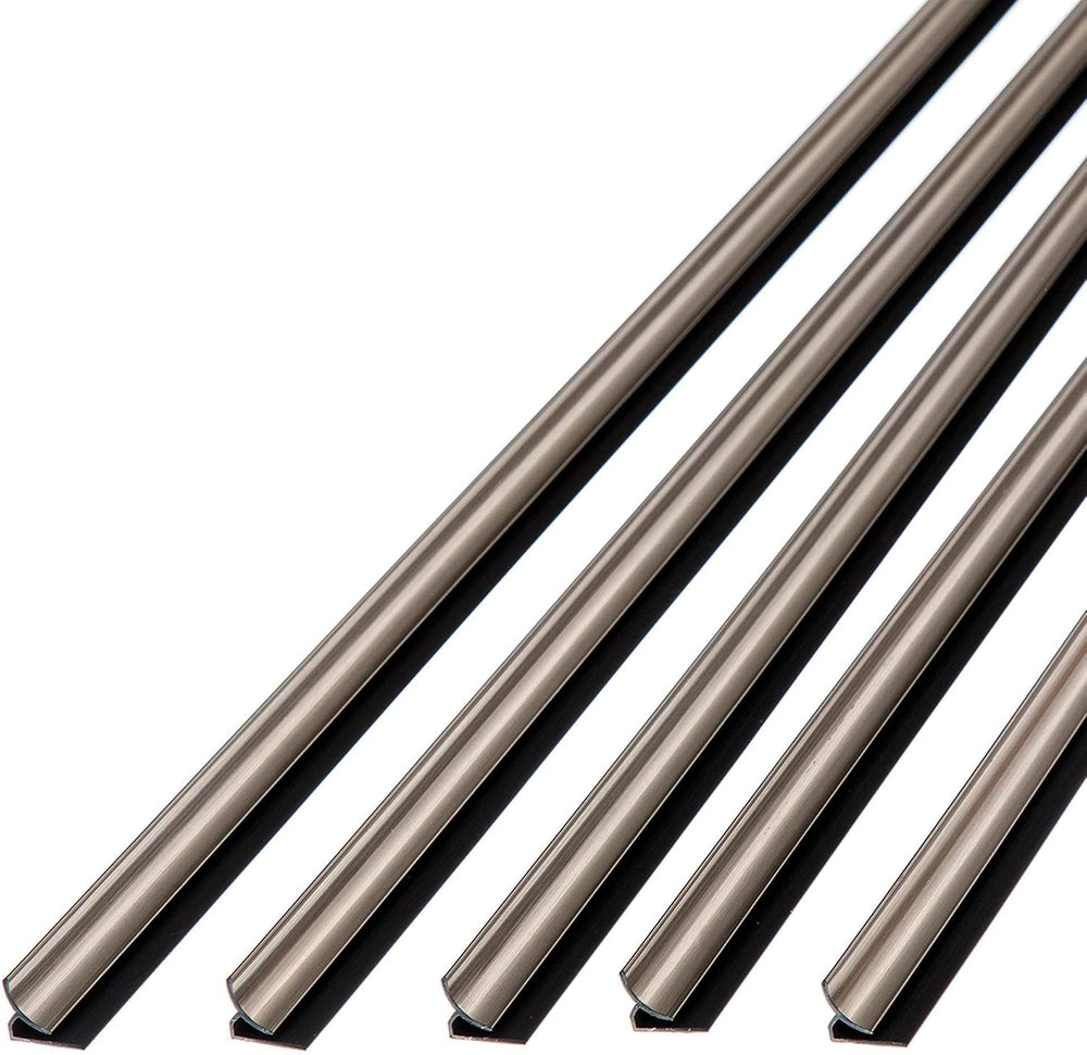 FASÄDE 47 in Vinyl Large Inside Corner Trim Brushed Nickel (5 Pack)