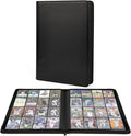 Premium 1000+ Pockets Trading Card Binder, 16-Pocket Ringless Side-Loading Album for TCG, MTG, Lorcana, Sports & Standard-Size Cards (Black1)