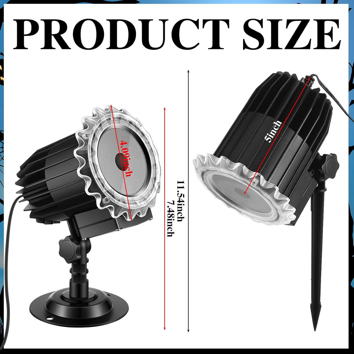 christmas nativity projector light outdoor rotating led flood shown in use