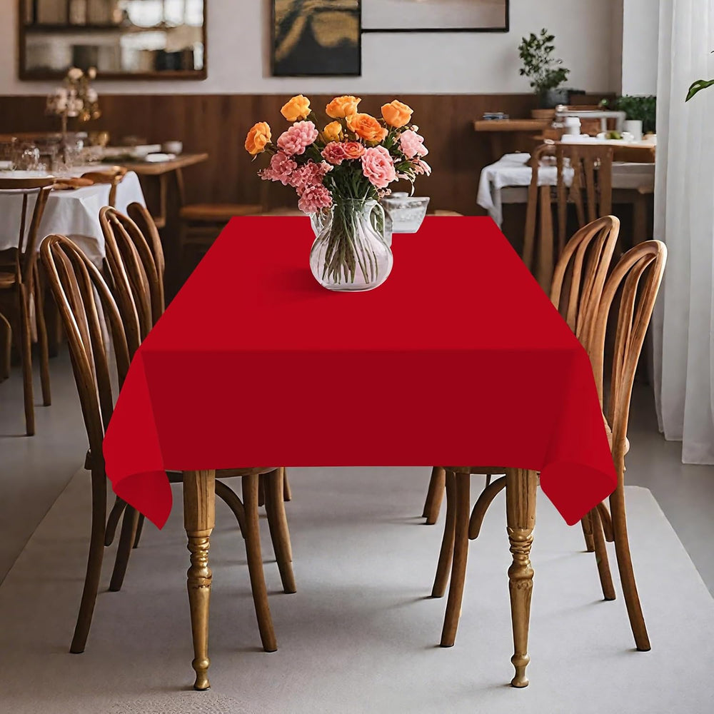 54IN X 320FT Plastic Table Cover Roll with Cutter Box, Cut to Size Plastic Ta...