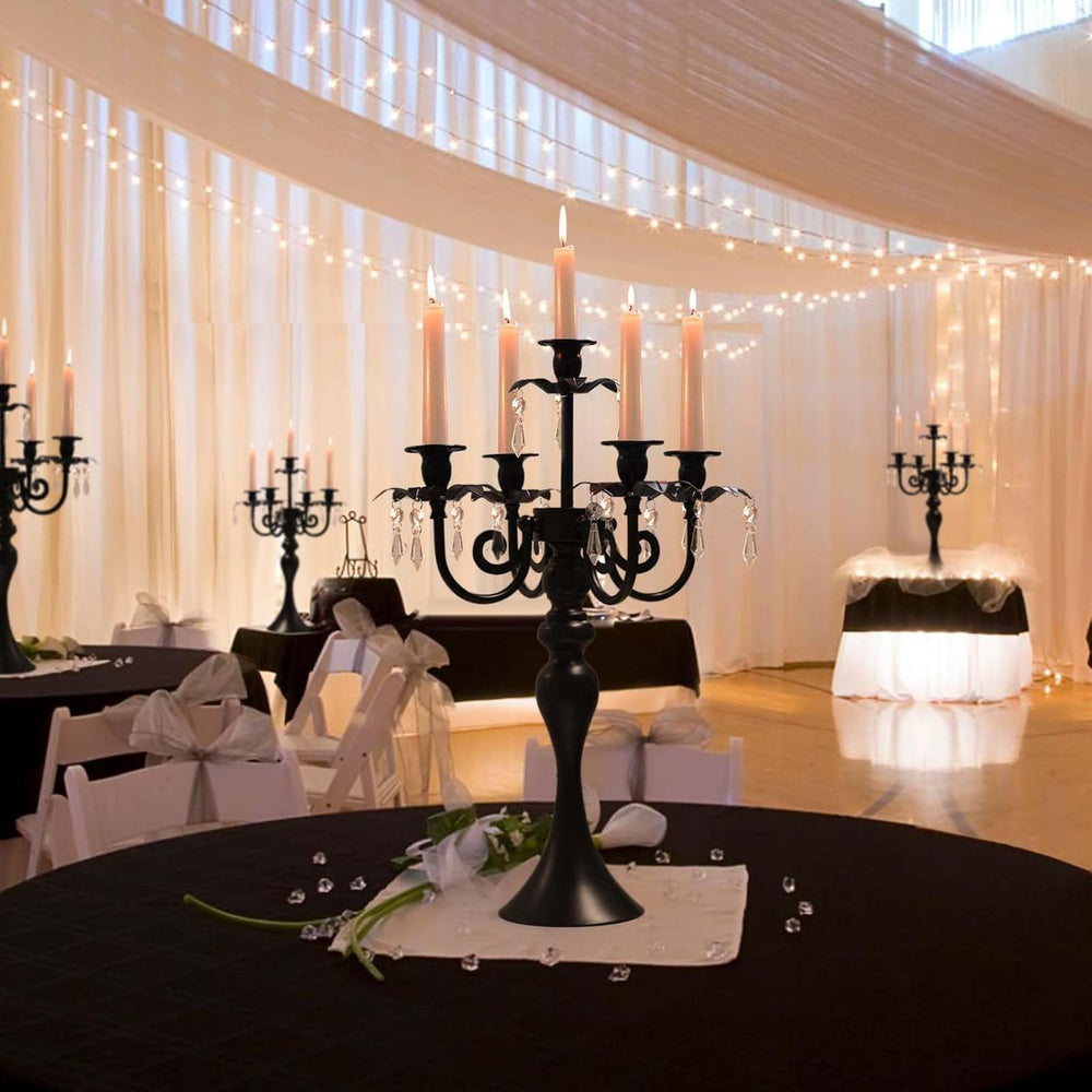 20''Tall Crystal Pendant Taper Candle Holders/Stylish Candle Stands/C...