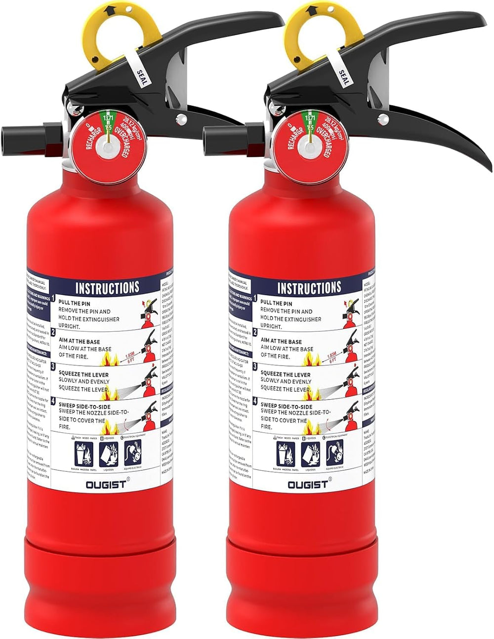 Ougist Signature ABC Fire Extinguisher for Home, 2.5 lb