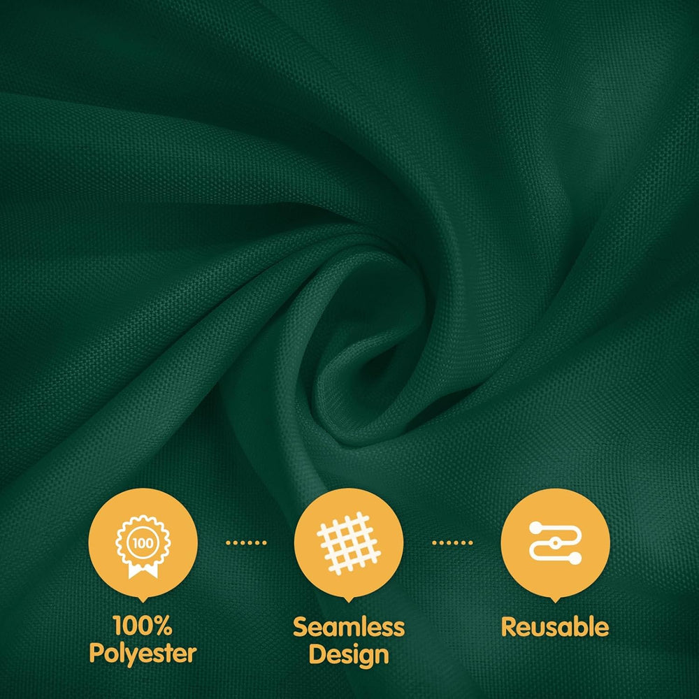 BRILLMAX 6 Pack Hunter Green Round Tablecloths 70 Inch for 30"-48" ...