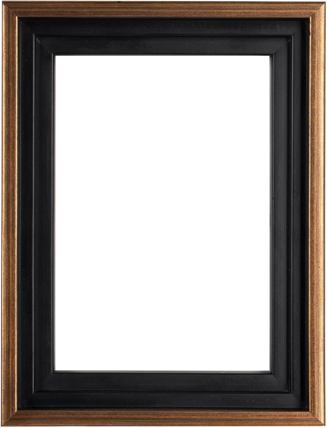 Creative Mark Illusions Floater Frame For 3/4" Deep Canvases - 24x36 Antique Gold - No Glass or Backing - Wood Composite Floating Illusion Frame for Canvas Paintings- With Hanging Hardware