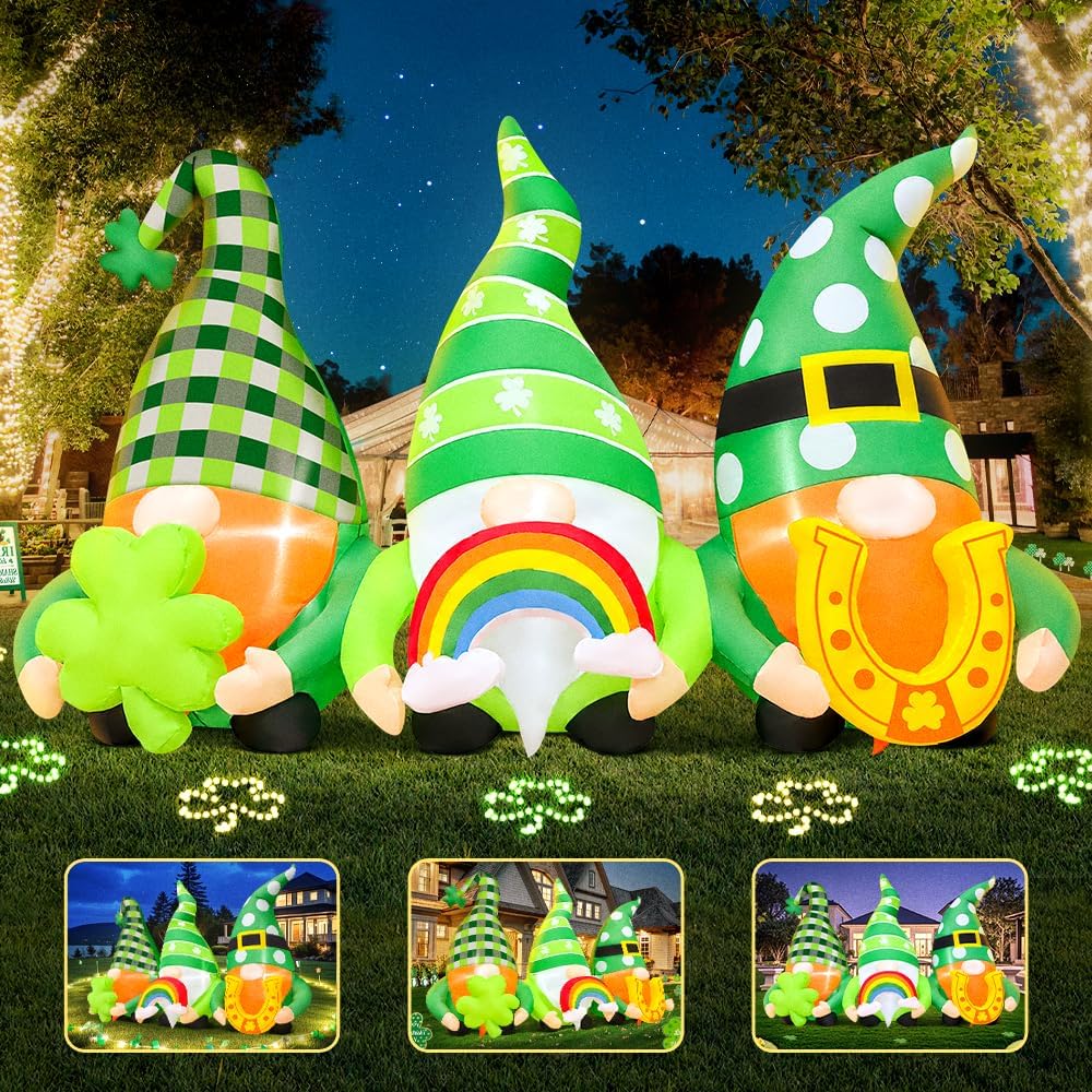 kooy 6ft st patricks day inflatables outdoor decorations, close-up detail