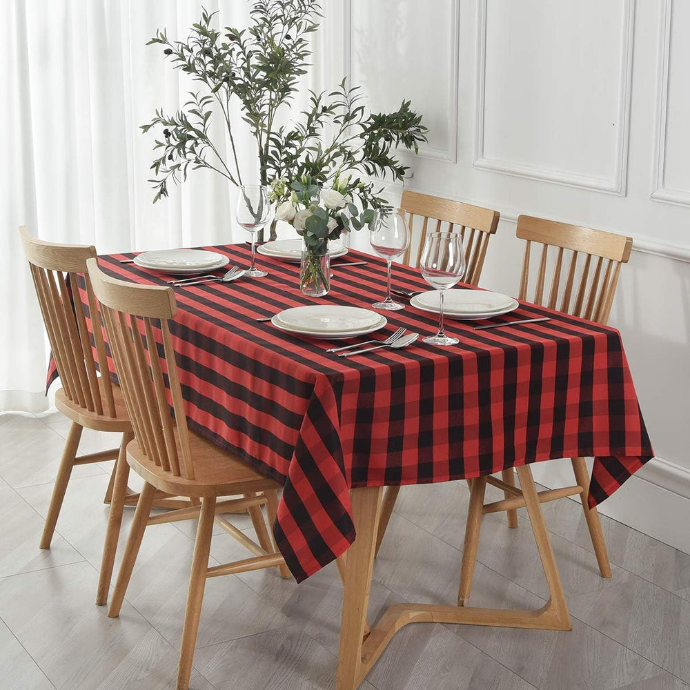 Checkered Tablecloth Stain Resistant Waterproof Wrinkle Resistant Spillproof ...