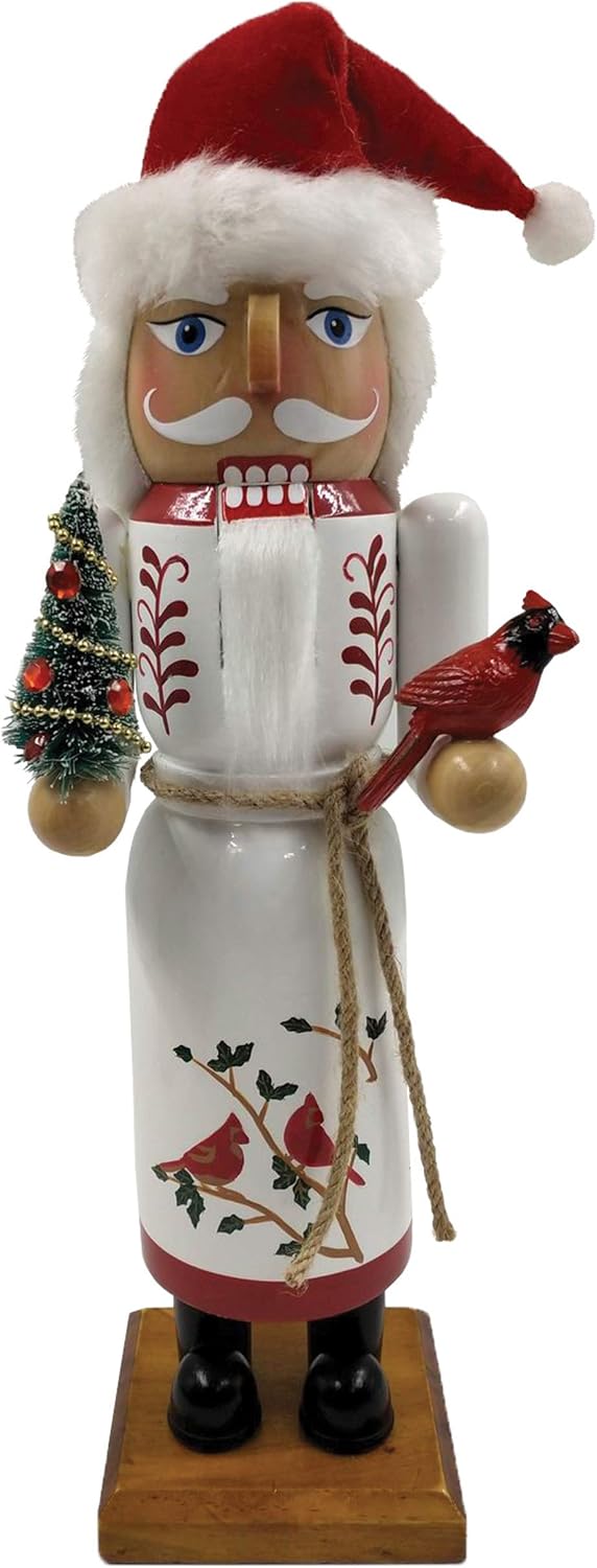 14" Cardinal Claus Nutcracker