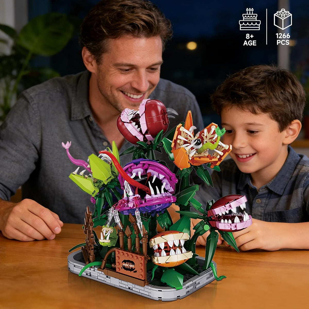 Audrey 2 Piranha Plant Building Block Set 1266PCS Monster Plant Kit
