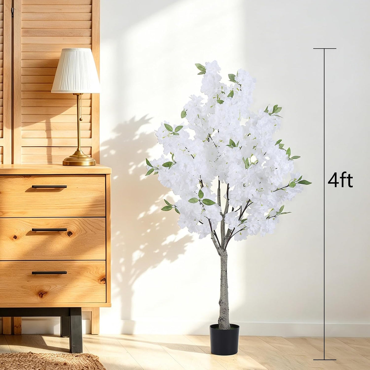 artificial cherry blossom tree fake plants faux sakura, package contents
