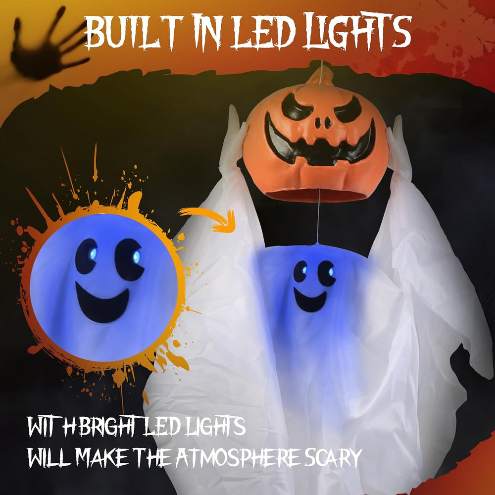 Halloween Hanging Ghost, Halloween Decor Outdoor, Sound & Moving