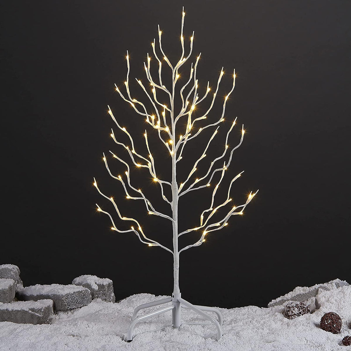 LIGHTSHARE 3FT Star Tree 112 LED Lights Warm White for Home & Christmas Decorations, 3'
