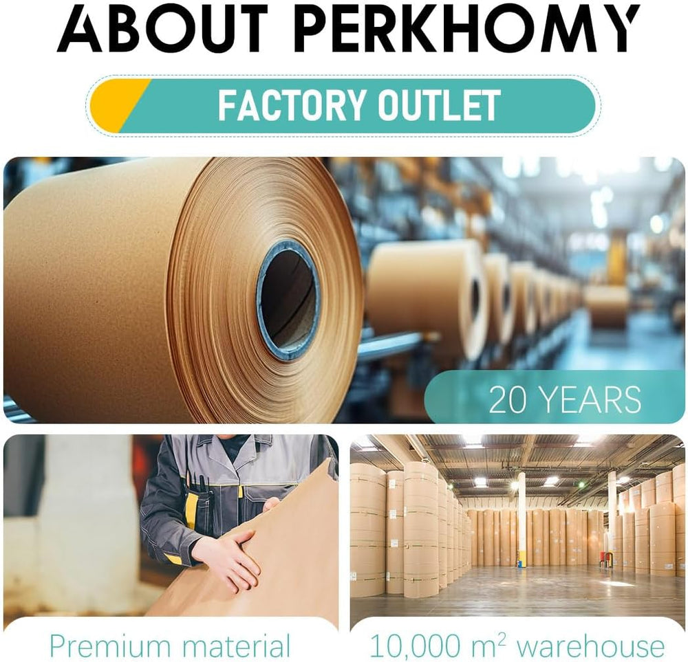 PerkHomy 36" x 2,400" (200') Brown Kraft Paper Roll for Craft B...