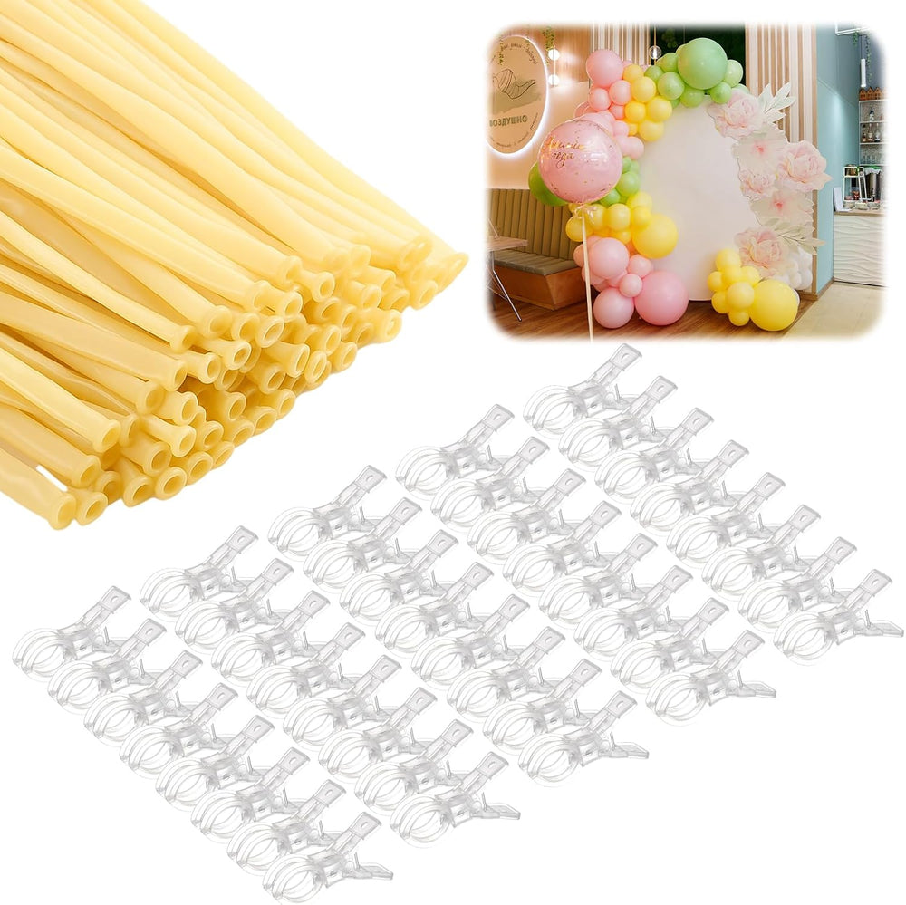 40 Pack 3.5 Inch Balloon Arch Clips 100 Pcs 260 Long Balloons Kit