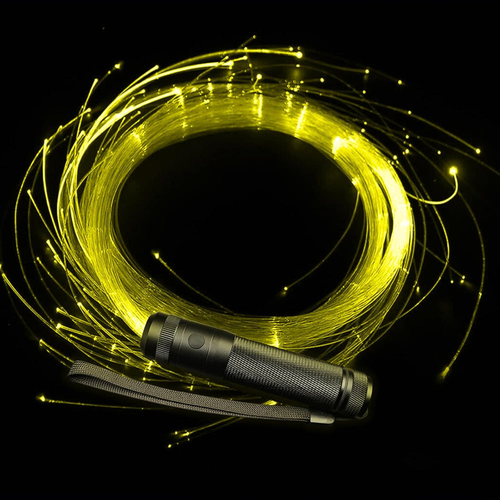 LED Fiber Optic Whip Dance, 6ft Swiveling Led Whip, 42 Different Lighting Eff...