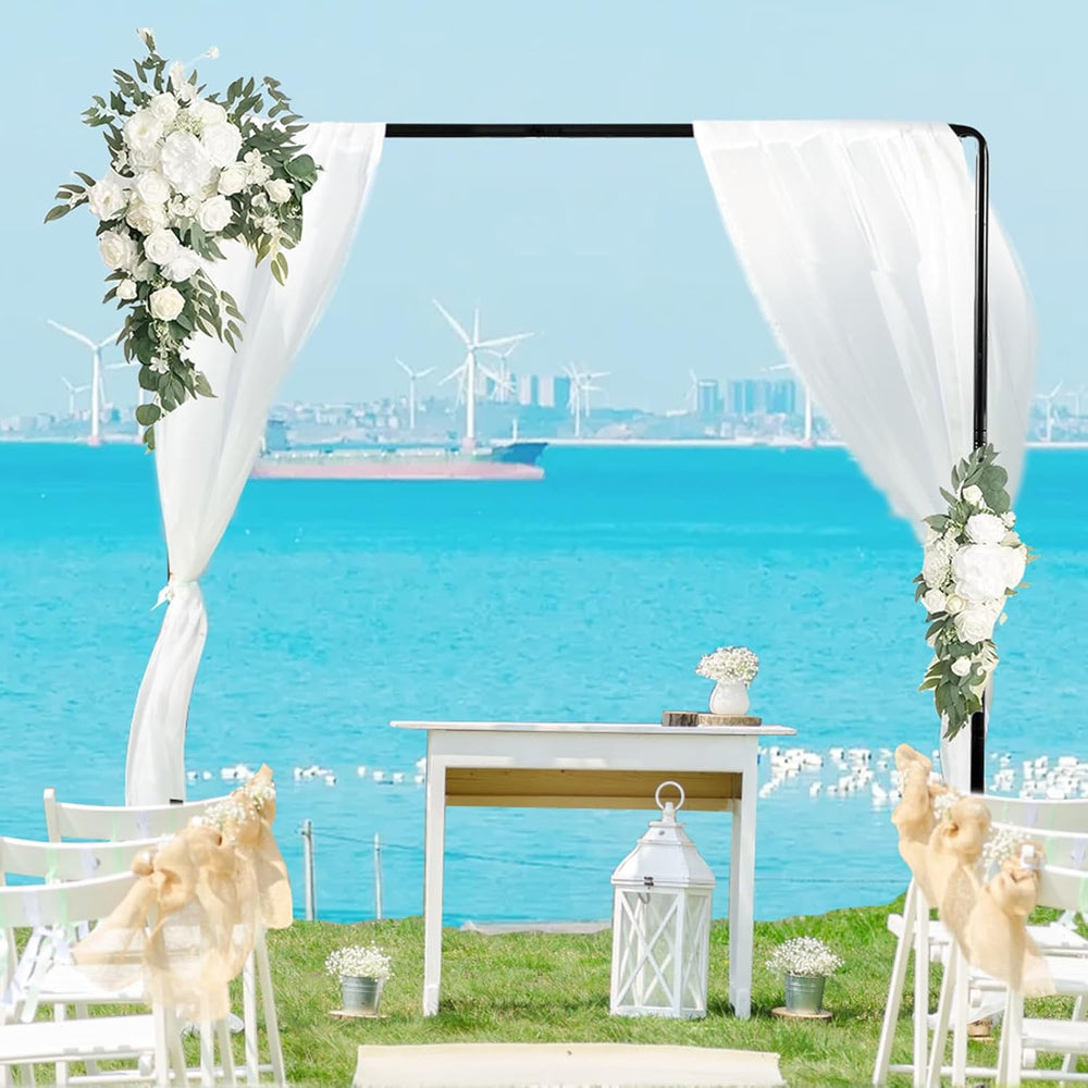 8.2FT Balloon Arch Stand, 8.2FT Square Heavy Duty Backdrop Adjustable Frame