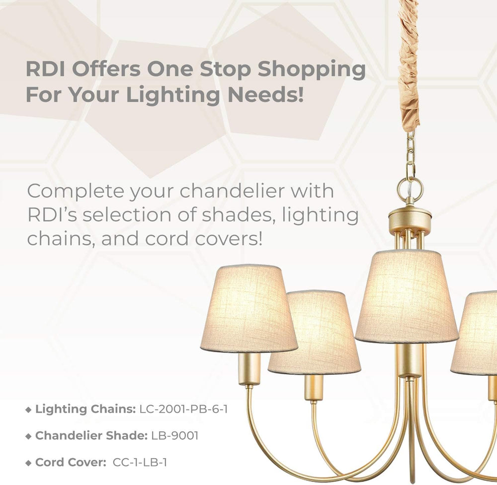 Royal Designs, Inc. CS-310B-5WH-6 Beaded Bell Chandelier Shade, 3 x 5 x 4, Wh...