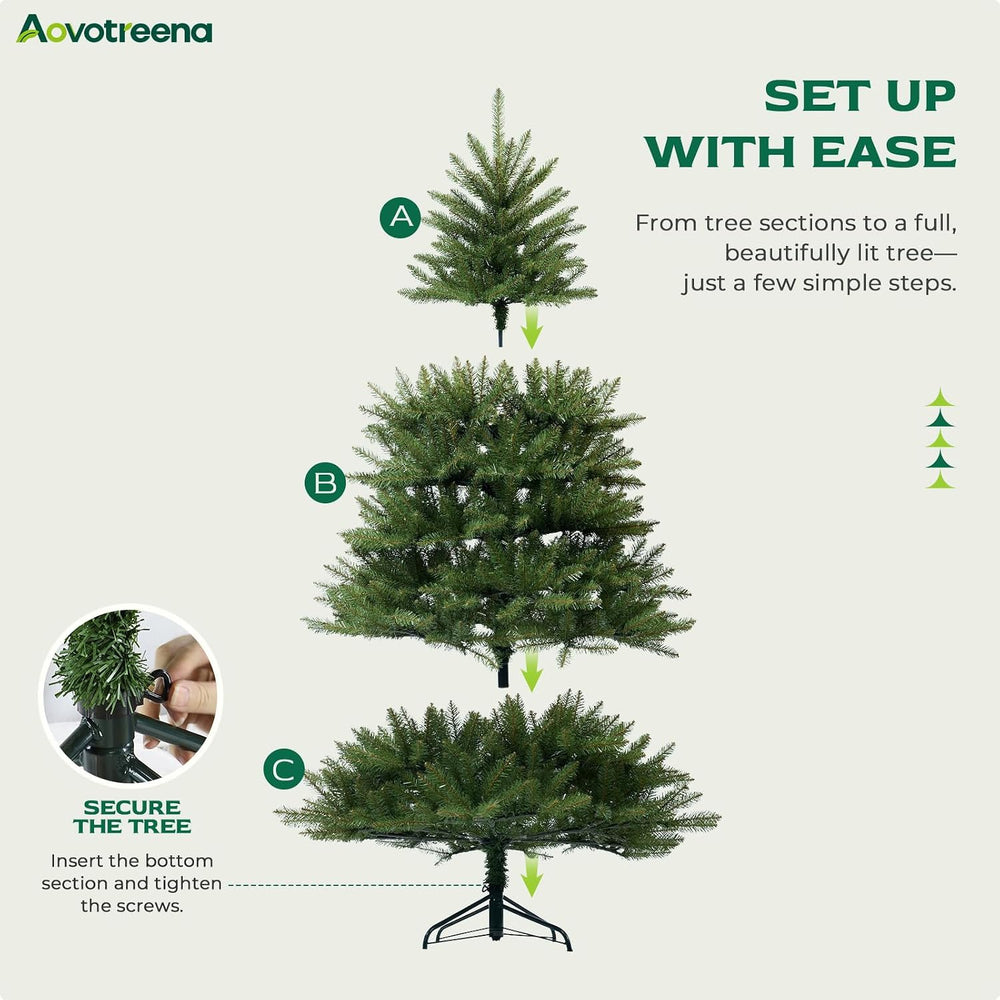 6.5ft Unlit Christmas Tree 1470 PVC Tips for Holiday Party Decor