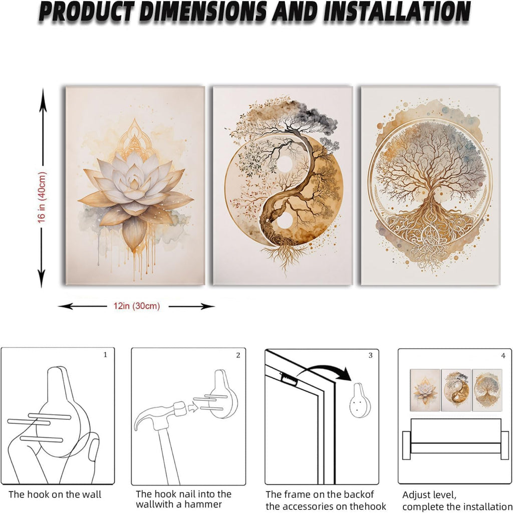 aoyusmo 3 piece 3 piece tree of life, package contents